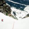 nearing the summit after south buttress cutthroat 1991