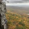 Climber on cold turkey taken from Arrow
<br>
 rappel anchor.