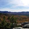 Mid-October panorama from the top of the slab. My climbing partner is near the eyebolt rap station, which can be backed up with a #2 in the flake nearby, if you're inclined.