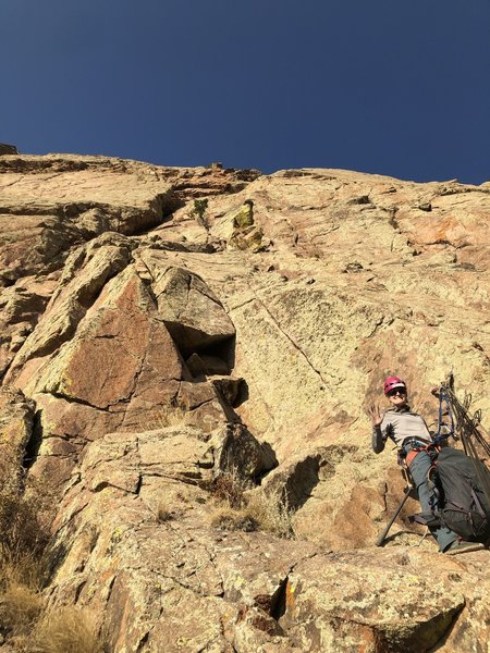 Wendy at base of pitch 6