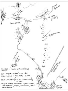 Original topo drawn by Sandy Fleming