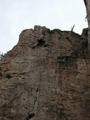 Keith Jarvis leading the route.