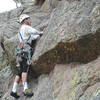 Ben starting the route. Nice socks, dude.