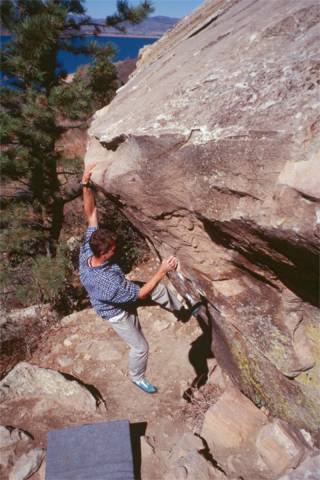 Hardcore posing on the Pinch Overhang.