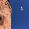 As Ryan handles the bizarre nature of pitch 3 a paraglider catches a thermal and cruises our way