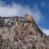 Sun and snow on Boston Peak.