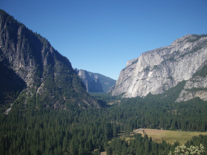 View of El Cap and Yosemite Valley Midway Up on Royal Arches