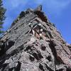 Mark Oveson on the West Ridge of Tiny Tower.