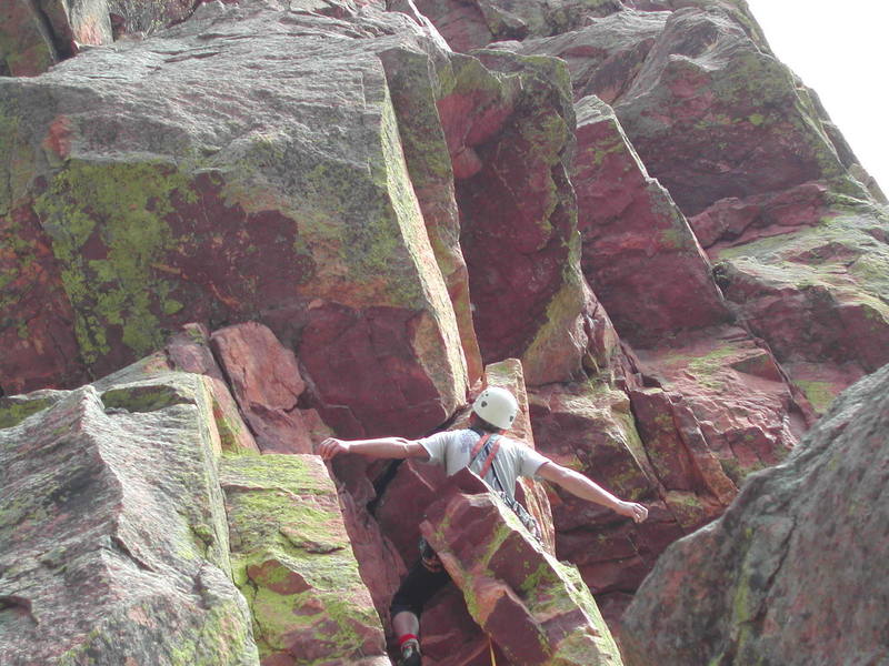 Ben Mottinger hangin' out before the hard climbing.