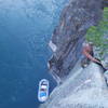 Looking down Cliffside Crack