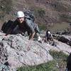 Fun climbing below the final crux headwall.