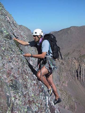 The start of the first headwall pitch.