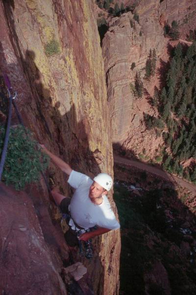 Brian Vajda finishing the second pitch.