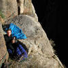 Morning Coffee on the smaller side of the Two Boulder Bivy ledge.