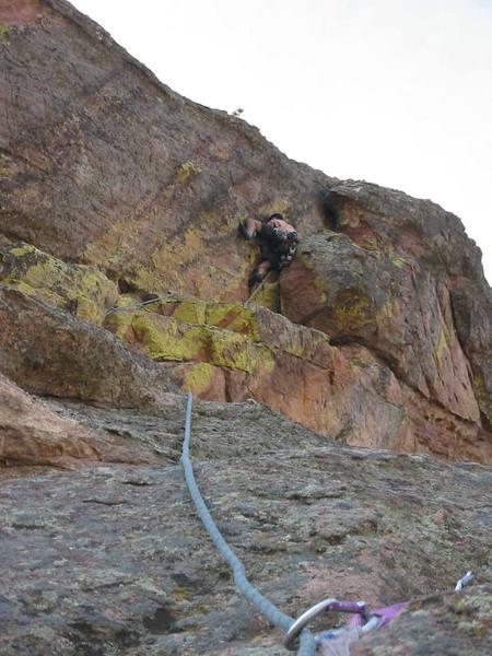 Tony Bubb leading North Crack on 2nd Flatiron