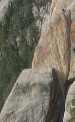 The small black dot is an unknown climber at the top of the Bookmark Pinnacle.<br>
<br>
It is a very cool and exposed summit.  