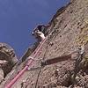 Boulderer Luke at the anchors of Emerald Epitah.  I had no idea this kid could climb something higher than 10 feet.