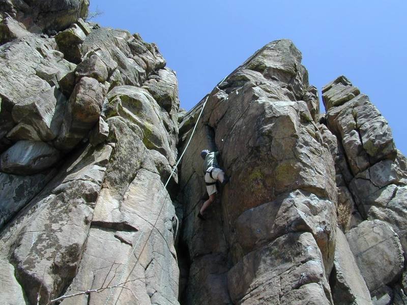 Todd Kusik almost at the crux.