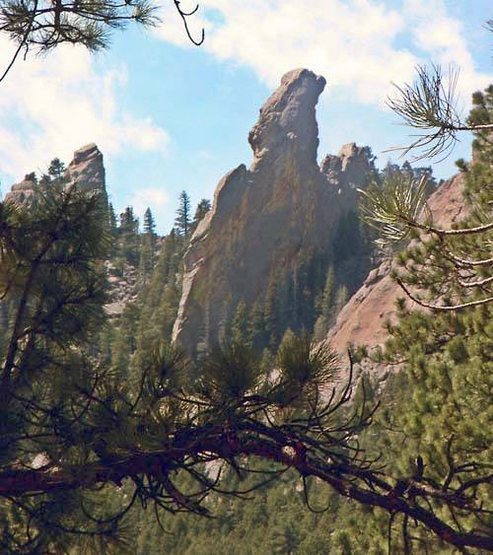 The Maiden Viewed from Northeast along Mesa trail.