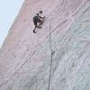 Eric Everson climbing Cheops on Sphinx Rock.