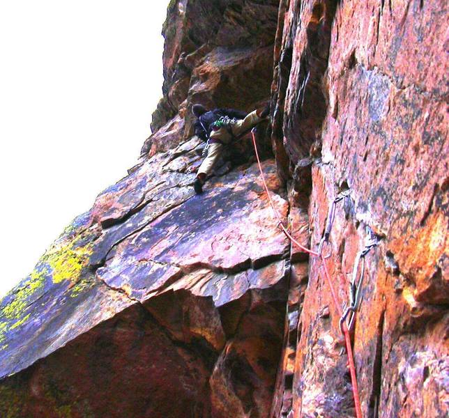 near the crux.