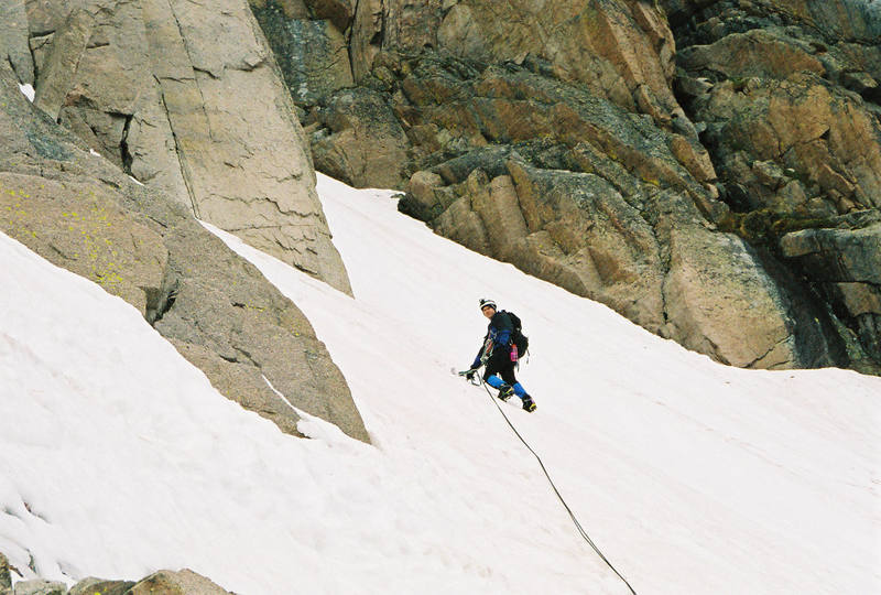 Brian entering the Couloir.  What a stud!