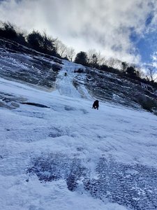 Stewart and I on route photo by Stegg
