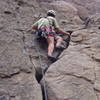 Peter Dillon leading the angling crack on the last pitch.