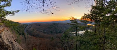 Sunset view from the anchor above Obscure Objects of Desire, November 11 2020