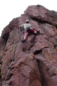 Peter Dillon nearing the crux.