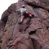 Peter Dillon nearing the crux.