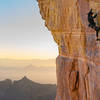 Diego waltzing through the final headwall to the chains