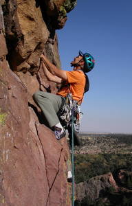 Ron Olsen starting up the last pitch.
