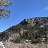 The Massif as seen from the approach trail to the Ticket Booth