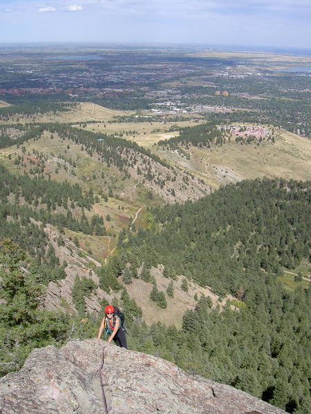 Wendy coming up the ridge prior to the summit.