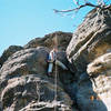 Antonio on his first climb in the canyon.