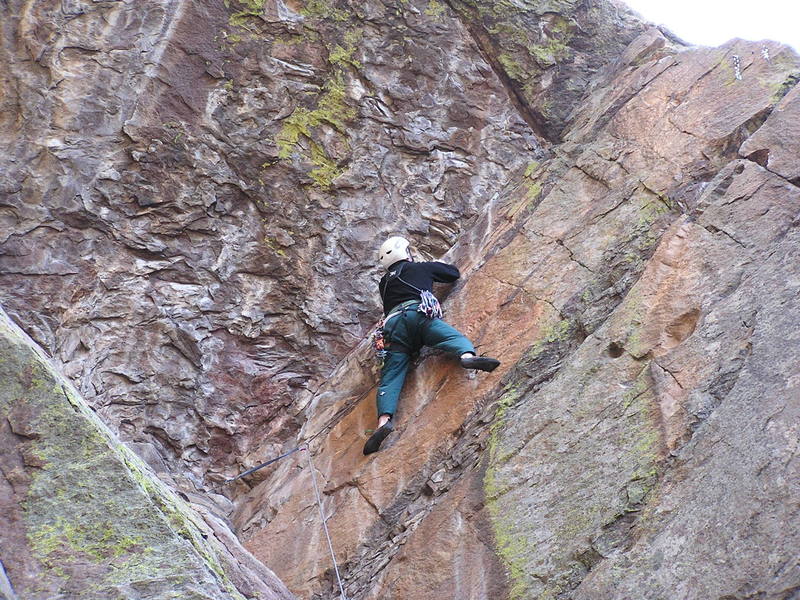 Mike traversing the roof...