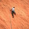 Brian Wandzilak is a study in determination on Lower Finger Traverse.