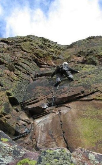 Ivan Rezucha clears the P1 crux, Nov. 15, 2003.