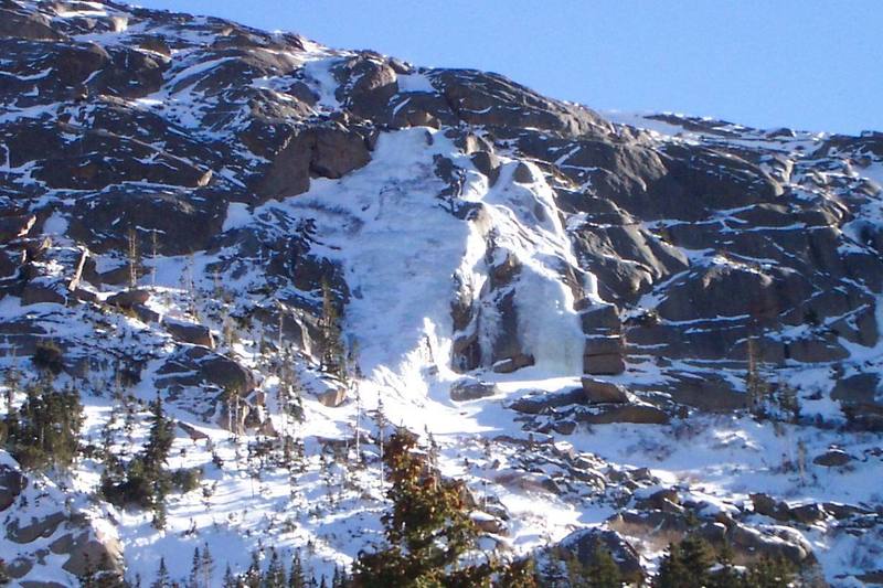 Reflections from the approach to Black Lake.  Long's Peak's [W] face is hidden just over the ridge.