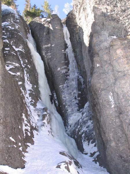 Scott Papich on Choppo's Chimney - January 24th, 2004.