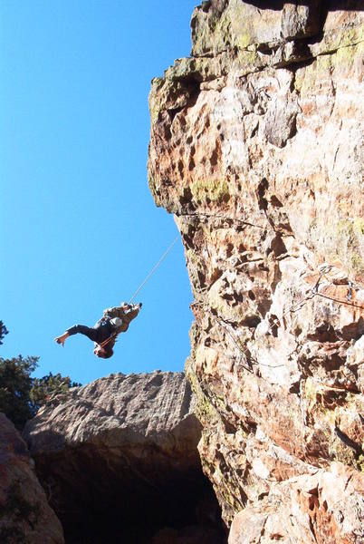 Lowering off Kloof. Rock climbing!