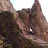 West traverse approach pitch, "bowel incontinence".<br>
<br>
Photo: Deb Rolfson.