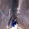 Kate Mylan styling the incredible crux corner pitch!