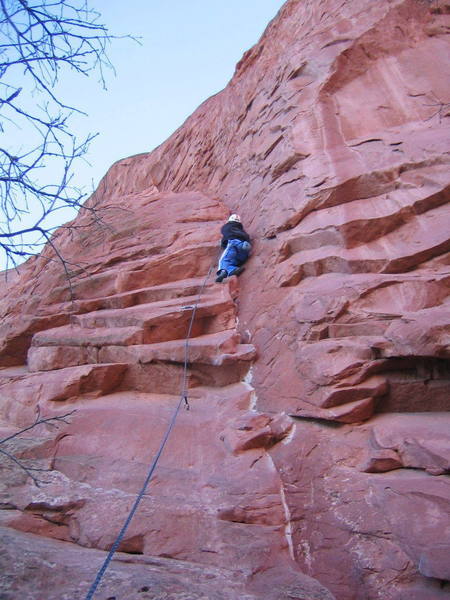 Jeff Schlosser leading his way up Cresent Corner.