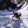 Looking down from just above the steepest <br>
part of the  Leia finish.