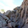 Not a bad view for a roadside crag. Quin sending Tom Thumb.