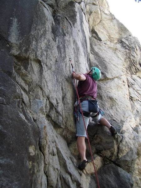 Greg before the first bolt on Golden Rose.