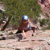 Suwei Wu at the big flake near the top of the third pitch.