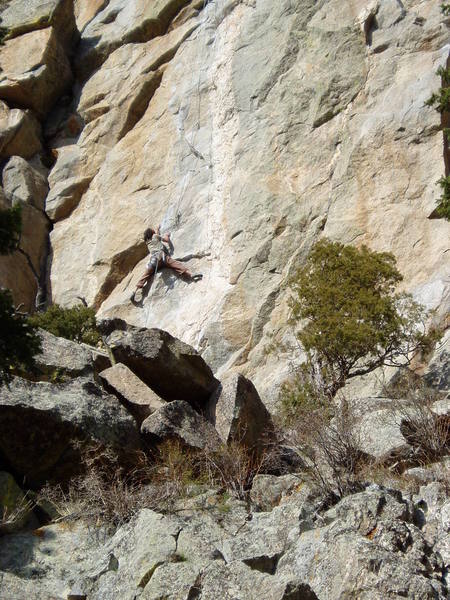 Adrian on the first crux.